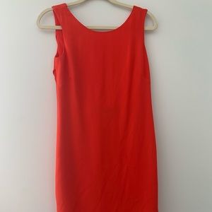 Bcbg burn orange low back dress